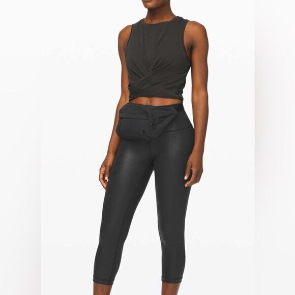 Lululemon Wunder Under High Rise crop leggings 21” size 8 Foil Print - Picture 1 of 10